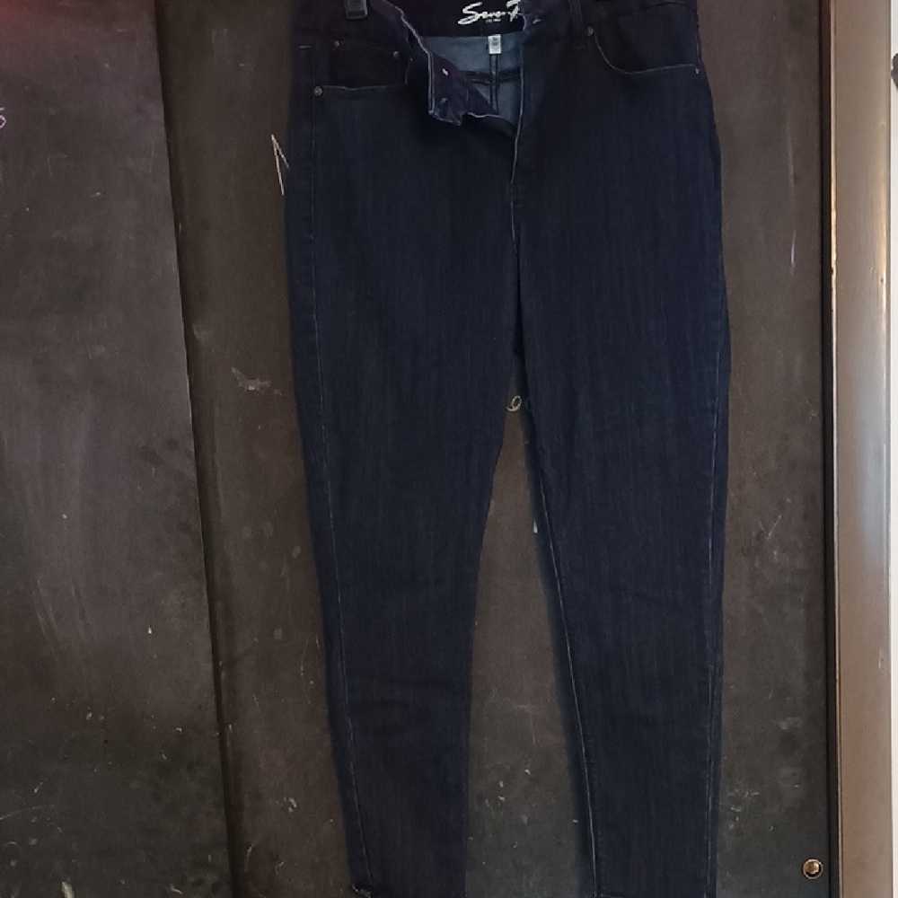 Seven7 Women's Dark Blue Skinny Jeans